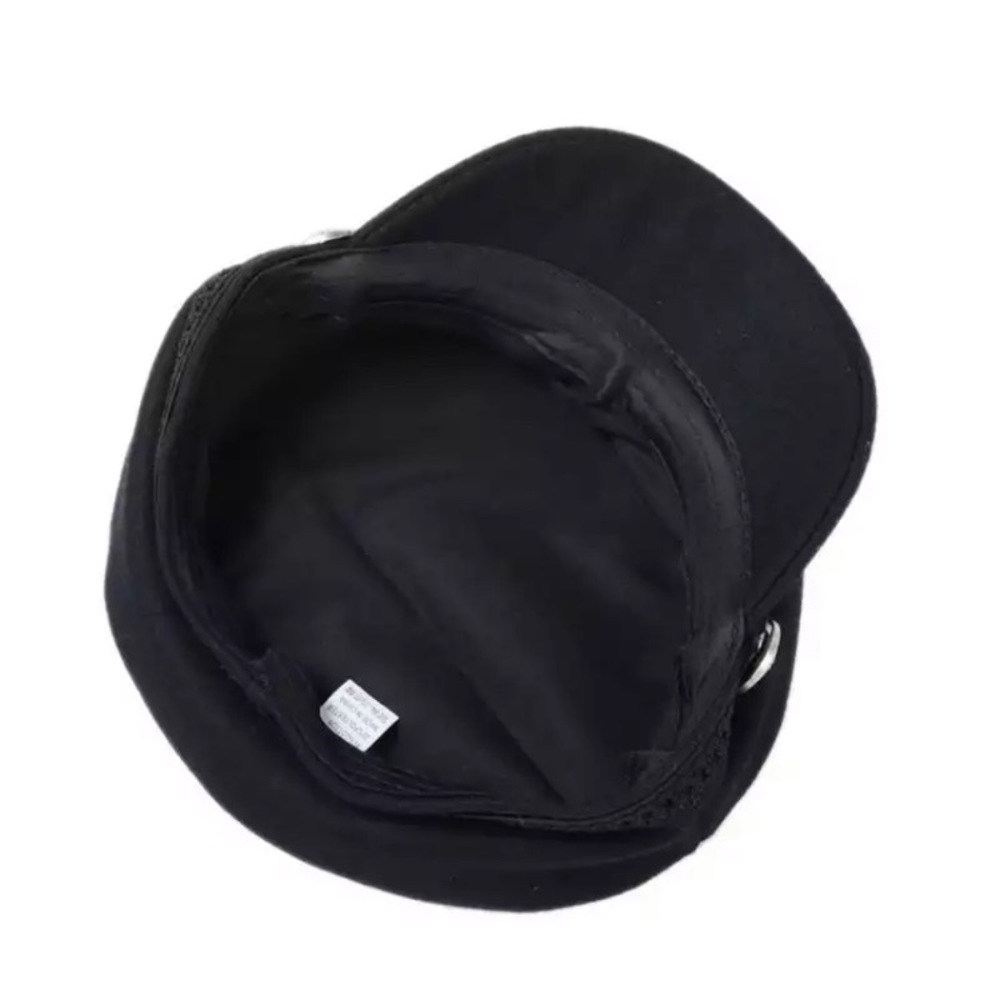 New! Black Newsboy Cap - Picture 6 of 8